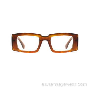 Gafas ópticas de marco de acetato de bisel de diseño vintage